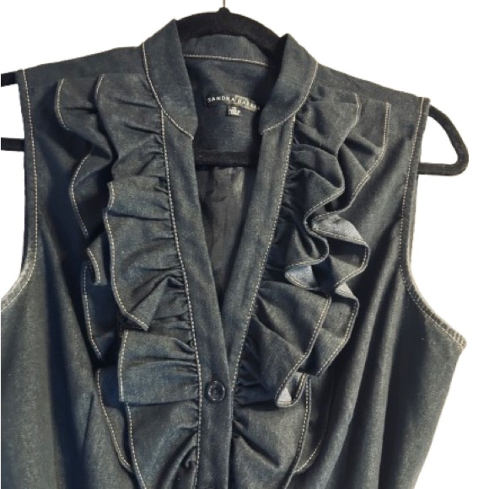 Denim Ruffle Dress - Picture 3 of 3
